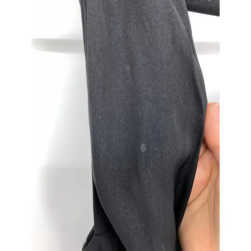 Free People Maxi Dress Womens Size Small Cross Back Tie Waist Black *READ